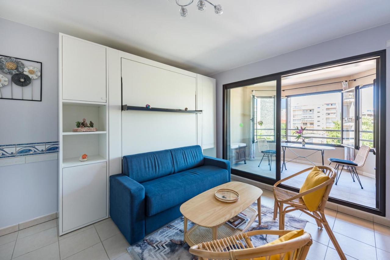 Beau Studio Veranda A Deux Pas De La Mer - Parking Inclus 胡安莱潘 外观 照片