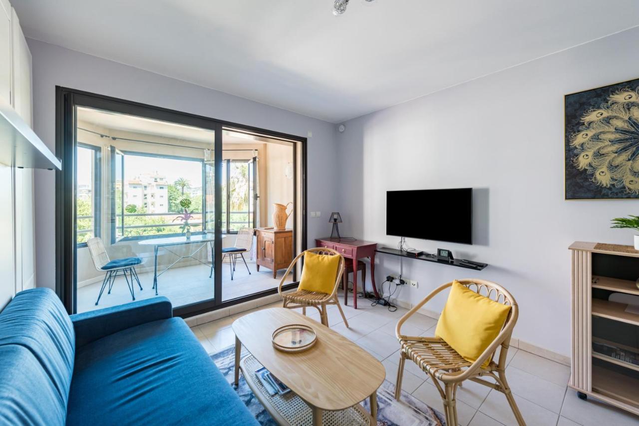 Beau Studio Veranda A Deux Pas De La Mer - Parking Inclus 胡安莱潘 外观 照片