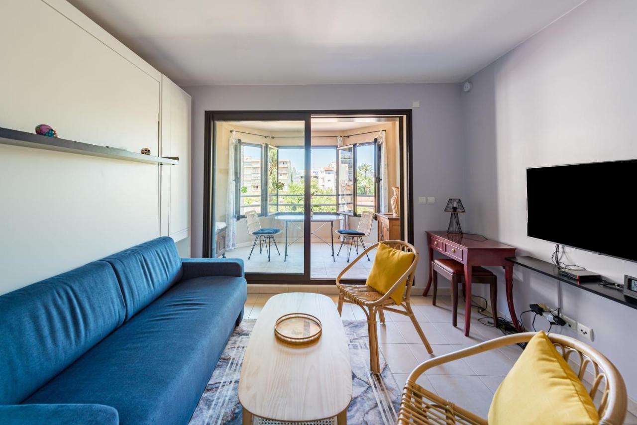 Beau Studio Veranda A Deux Pas De La Mer - Parking Inclus 胡安莱潘 外观 照片